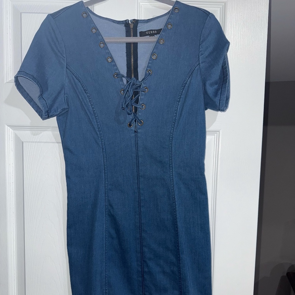 Never worn guess denim dress